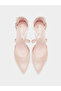 Pink Satin Block-Heel Court Shoes - 5