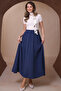 Modal Skirt N218 Indigo - 4
