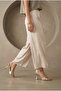 Nuit Éternelle Gold Heels Sandals |   Ankle-Tie |   8 cm Heel |   Patent Leather |   Orthopedic Sole - 2