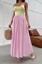 Lined Beli Rubber Skirt Pink - 5