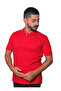 Company-Specific Printed You Wear Polo Collar Combed Cotton T-Shirt Red - 2