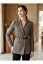 Women's Button-Detail Belt Pack Blazer Jacket - 6