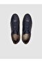 Rivavin 100% Leather Lace-Up Navy Blue Men's Sneaker - 4