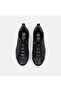 Women's Black Rubber Laced Thick Soled Leather Sports Shoes - 6