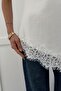 Asymmetrical Lace Tshirt White - 2