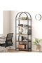 Arched Bookshelf 180cm, 4-Tier Modern Industrial Open Bookcase - 7