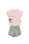 Baby Short Sleeve T-Shirt and Pants Set, 100% Cotton , Infant and Newborn Series - Csy8209