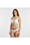 Women's Stone Printed Non-Padded White Color Bra with Attached Straps Bb2348 - 5