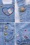 Baby Girl Top and Bottom Salopet Floral Embroidered Set Short Sleeve Cotton Piece Daily Set 100% Cotton - 2