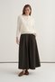 Women's Viscose Knitwear T-Shirt Cardigan Set Ecru