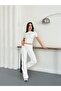 Women's Side Striped Short Sleeve Cropped Top and Wide Leg Bottom Set - 3