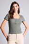 Women's T-Shirt H2034Ax/Kh422 Lt.Khaki