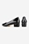 Women's Black Patent Leather Genuine Natural Leather Classic Heel Shoes Size Leather -41 - 3