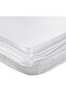 Linestyle Double 100% Cotton Satin Fitted Sheet 160X200+35 cm White - 3