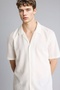 Polo Collar Linen Blend Short Sleeve Shirt G1498Ax26Sp - 2