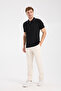 AClub Sierra Örme Kumaş Viskon Karışımlı Slim Fit Siyah Polo Yaka Erkek Düz Polo Shirt - 2
