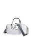 White - Women's Handbag with Gray Logo Sp1276 - 5