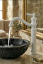 Vintage Bowl Sink Faucet - Retro Bathroom Faucet - Glossy White - 2