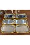 2 Pieces Baton Japanese Rose Silver Presentation Tray & Coffee & Cake/Pastry Serving Tray 32cm