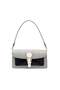 Black and White - Black - White Straw Women's Shoulder Bag Sp1279
