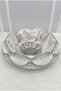 White Bridal Henna Night Tray Basket Set, Silver Shiny Stone Decorated, Engagement, Wedding, Marriage, Promise - 4