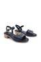 Rachel Genuine Leather Low Heeled Women's Black Sandals Shoes
