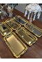 2 Pieces Baton Japanese Rose Gold Presentation Tray & Coffee & Cake/ Pastry Serving Tray 32cm - 5