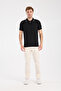 AClub Sierra Örme Kumaş Viskon Karışımlı Slim Fit Siyah Polo Yaka Erkek Düz Polo Shirt - 7