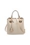 Sand Beige - Sand Beige Plaid Line Square Women's Handbag Sp975 - 5