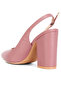 Women's Block Heel Pointed Toe Sandals in Blush - 3