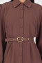 Rochie cu centură - Mink - 2