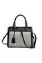 Black and White - Black Straw Women's Handbag Sp1174 - 5