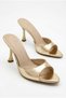 Women's Pointed Toe Thin High Heeled Metallic Colored Evening Dress Slippers