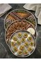 Triple Stainless Steel Baking Tray Round, Set of 3 Durable Trays for Baklava and Pastries - 8