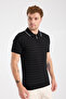 AClub Sierra Örme Kumaş Viskon Karışımlı Slim Fit Siyah Polo Yaka Erkek Düz Polo Shirt - 6