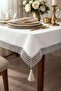 Edge Mesh Pattern Lace Li Tablecloth & Cream Color Edge Lace Patterned Stylish Tablecloth