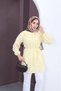 Women's Baby Collar Waist-Tied Buttoned Hijab Shirt - 2