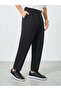 Men Black Slant Pocket Pleated Straight Leg Pants - 2
