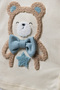 Rocha Baby Teddy Bear Embroidered Bow Tie 3-Piece Set - Pants with Booties and Hat with Ears Set - 7