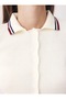 Women's Ecru Ribbed Knitwear Cardigan - 2