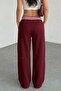 Waist Ribbed Knit detailed Wide-Leg comfortable sweatpants without raising - 3