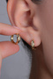 Women's Minimal Pole Detailed Hoop Earrings