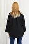 Plus Size Ayrobin Fabric Shirt with Pearl Brooches on the Sides - 8