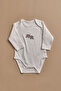 Embroidered Long Sleeve Snap Fastener Baby Bodysuit