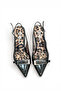 Women's Semi-Glossy High Heel Stiletto Buckled Leopard Sole - 5