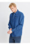 Regular Fit Blue Men's Denim Shirt Ml241513927 Blue Denim Shirt - 3