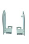 Pipe End Stopper Metal Short Foot Cream Set (Set) - 3