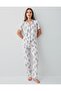 Women's Buttoned Short Sleeve Boxed Pajama Set 50% Cotton 50% Modal – Full Fit, Bottom Pocket - 2