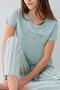 Women's Short Sleeve Pajama Set – 50% Modal 50% Cotton, Striped Long Bottom, Comfortable Fit - 3