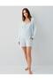 Women's 3-Piece Boxed Pajama Set with Suspender Shorts and Robe Set 50% Cotton 50% Modal – Dant - 2